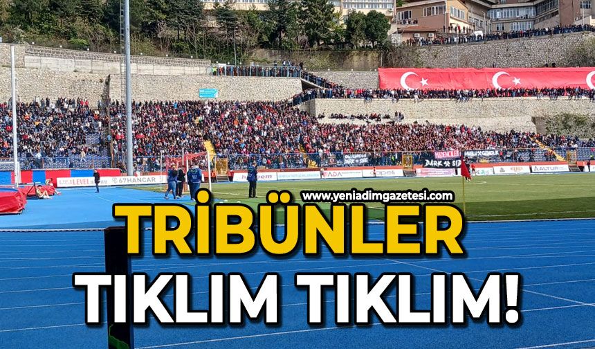 Tribünler tıklım tıklım!