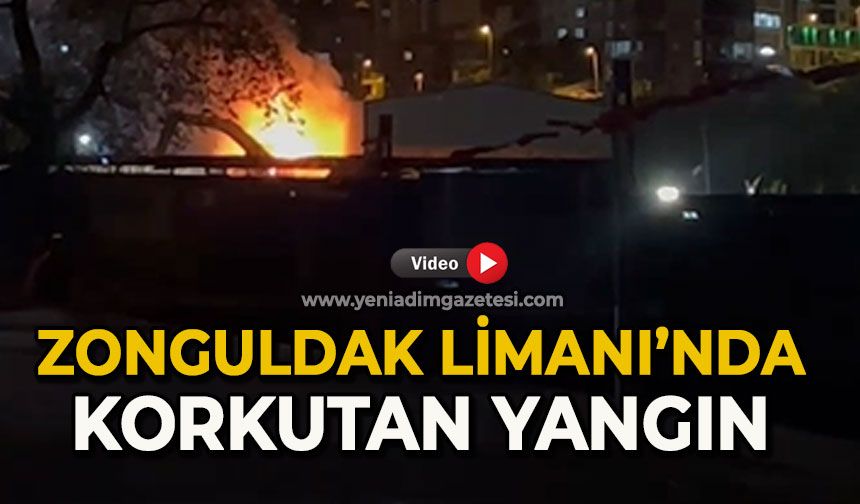 Zonguldak Liman'ında korkutan yangın