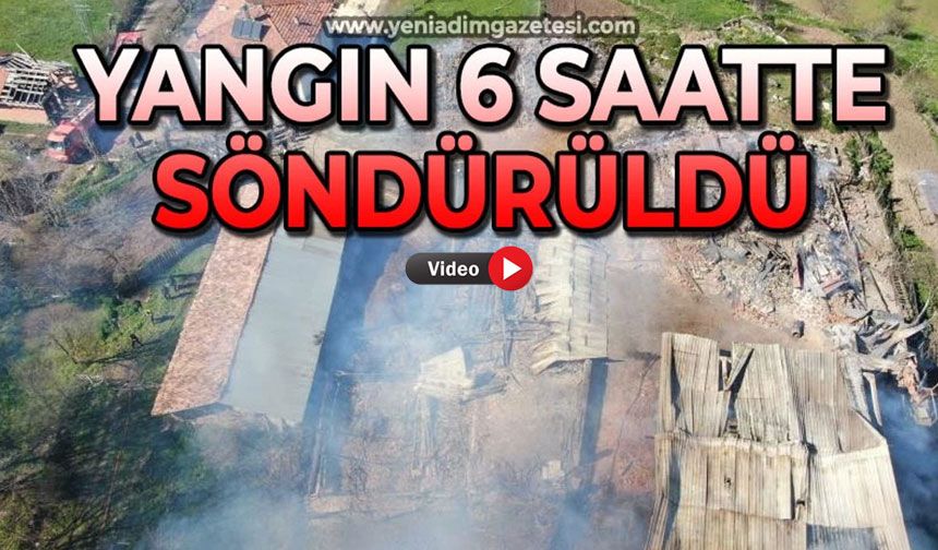 Patlayan elektrik panosundan çıkan yangın 6 saatte söndürüldü