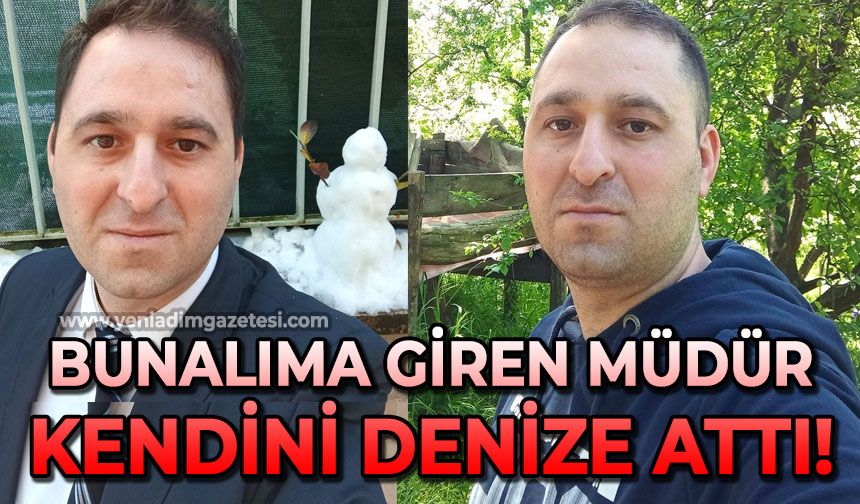 Bunalıma giren müdür kendini denize attı