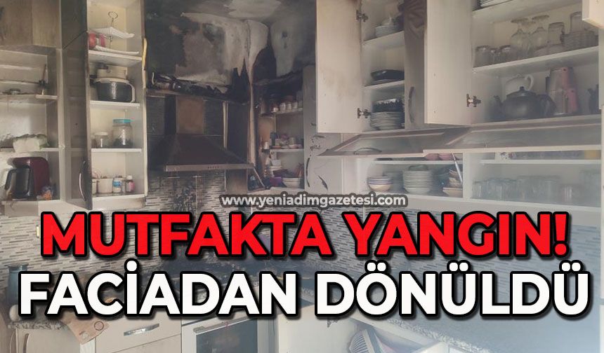 Mutfakta yangın: Faciadan dönüldü