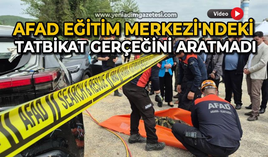 AFAD Eğitim Merkezi’ndeki tatbikat gerçeğini aratmadı