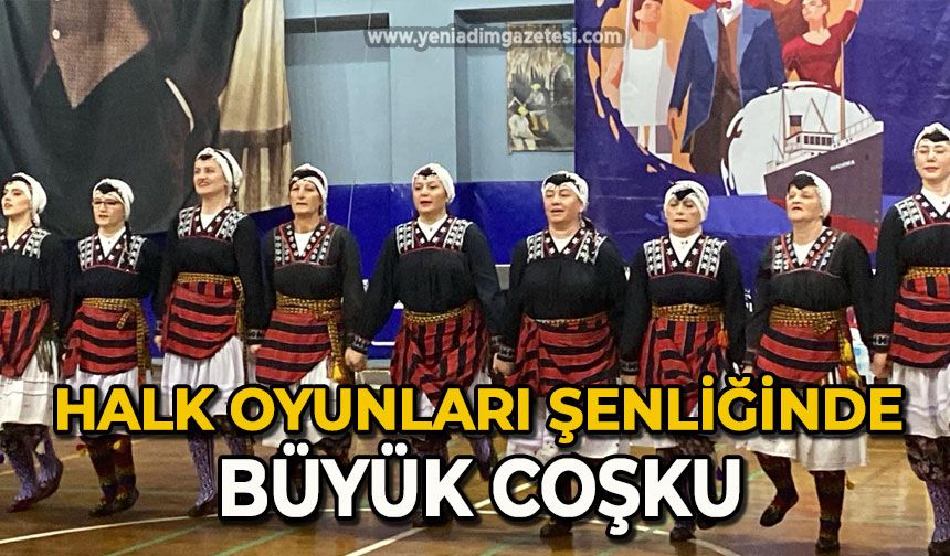 Halk oyunları şenliğinde büyük coşku
