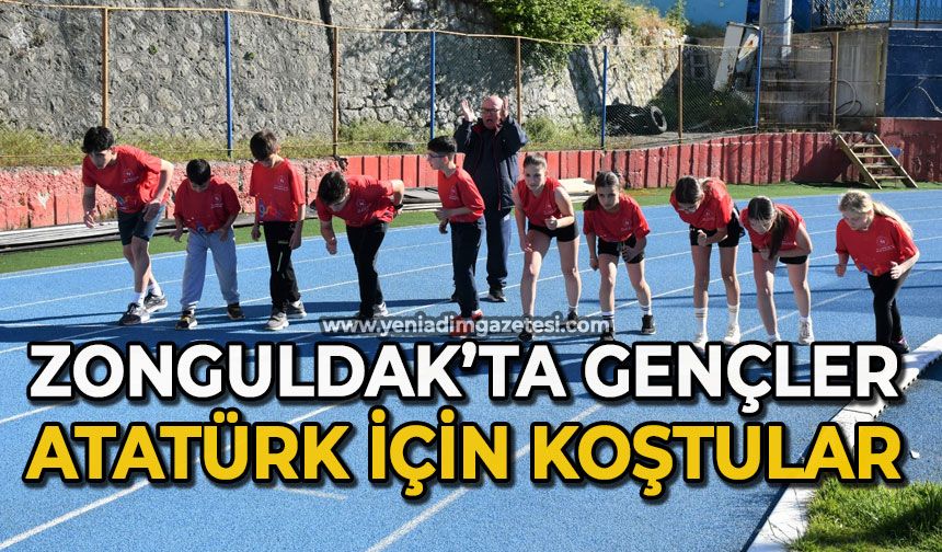 Zonguldak’ta gençler Atatürk için koştular!