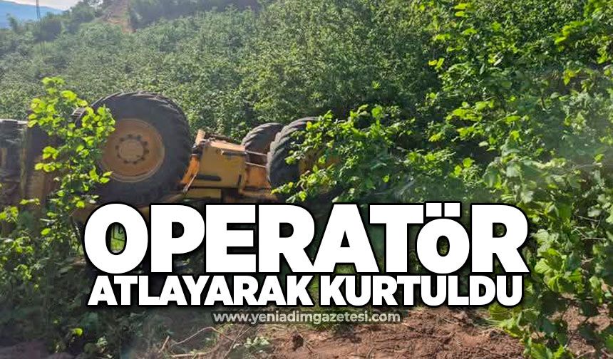 Operatör atlayarak kurtuldu