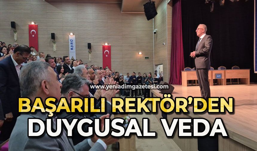Başarılı Rektör’den duygusal veda