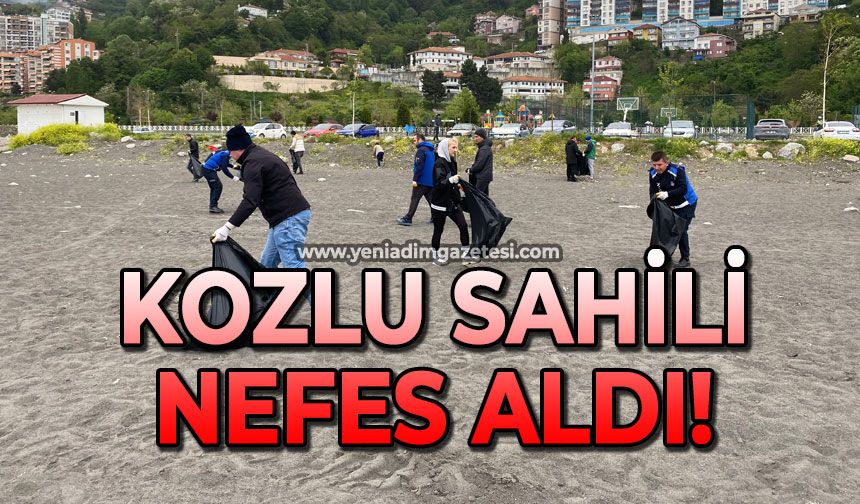 Kozlu sahili nefes aldı