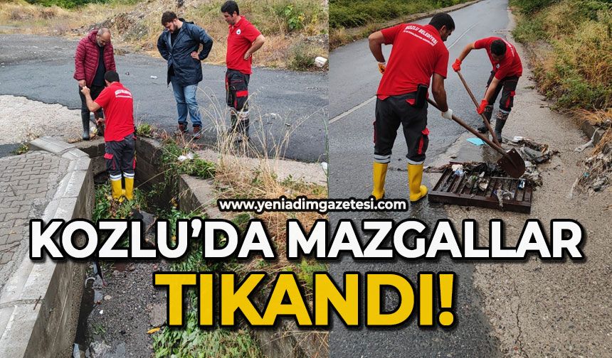 Kozlu'da mazgallar tıkandı