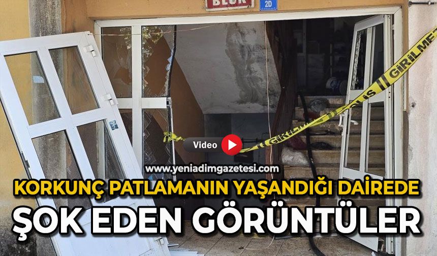 Korkunç patlamanın yaşandığı dairede şok eden görüntüler