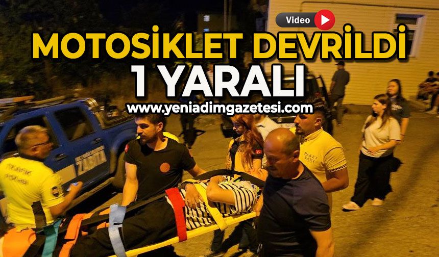 Kontrolden çıkan motosiklet devrildi: 1 yaralı