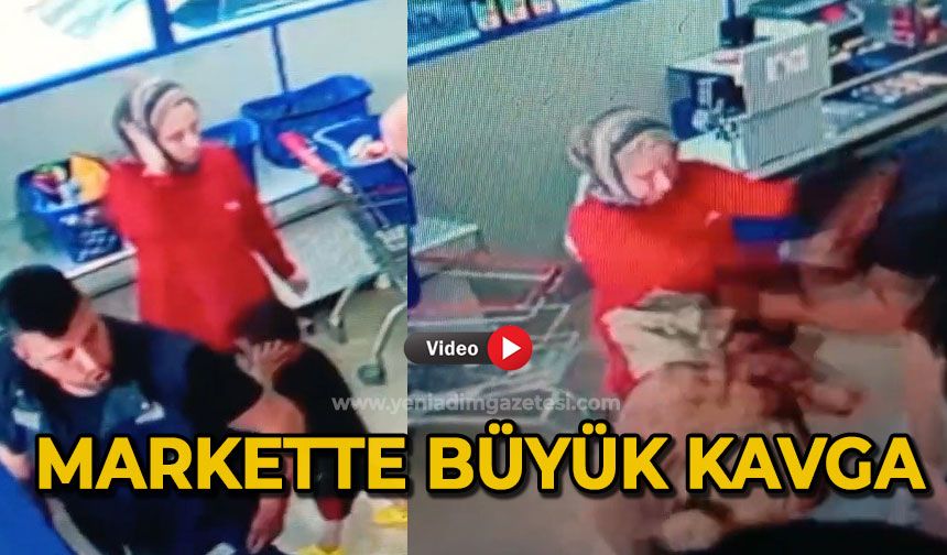 Markette büyük kavga
