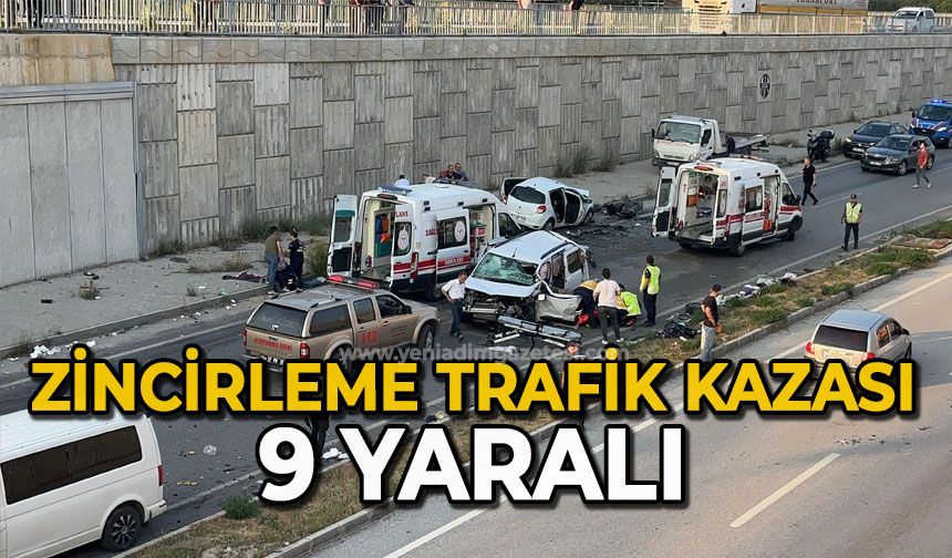 Zincirleme trafik kazası: 9 yaralı