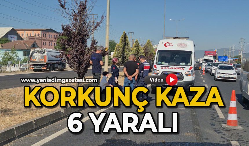 Korkunç kaza: 6 yaralı