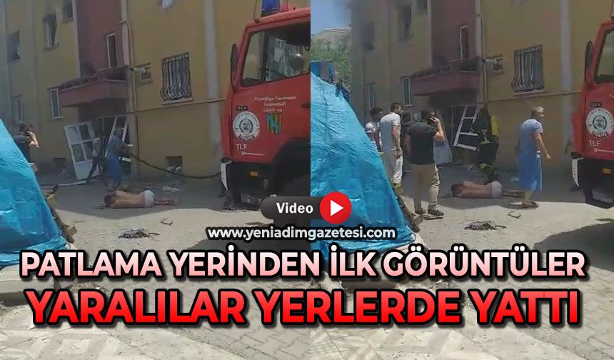 Patlama yerinden ilk görüntüler: Yaralılar yerlerde yattı
