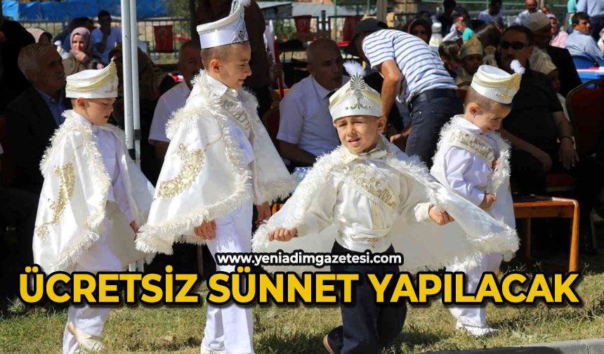 Ücretsiz sünnet yapılacak