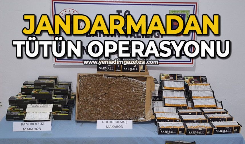 Jandarmadan tütün operasyonu