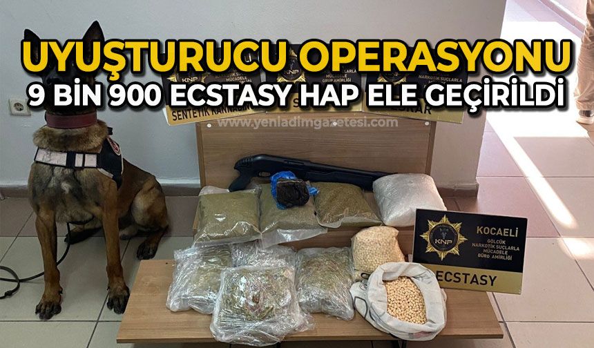 Uyuşturucu operasyonu: 9 bin 900 ecstasy hap ele geçirildi