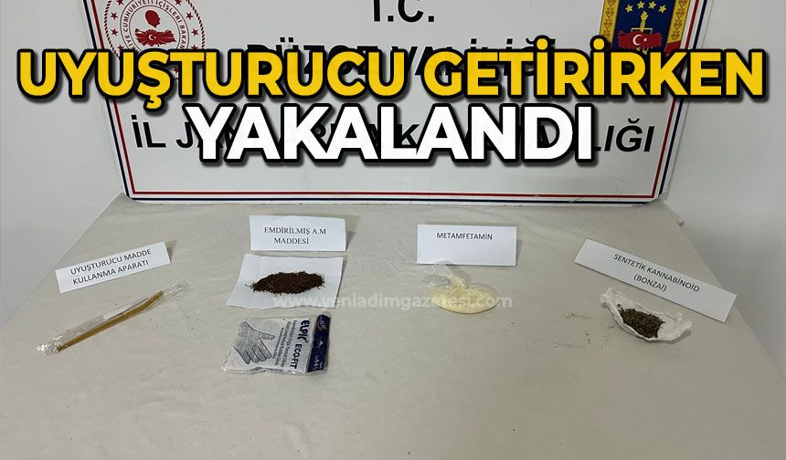 Uyuşturucu getirirken yakalandı