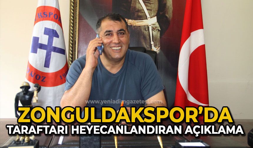Zonguldakspor’da taraftarı heyecanlandıran açıklama