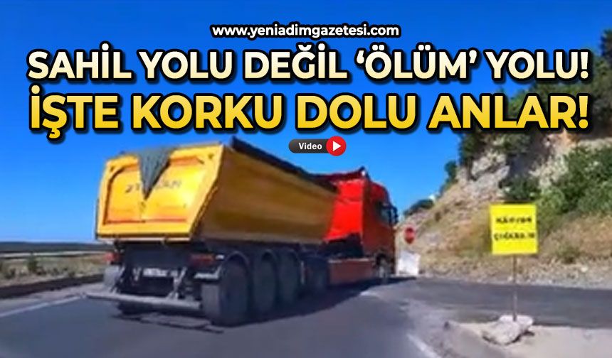 Kilimli Sahil Yolu değil ‘Ölüm yolu!’ İşte korku dolu anlar