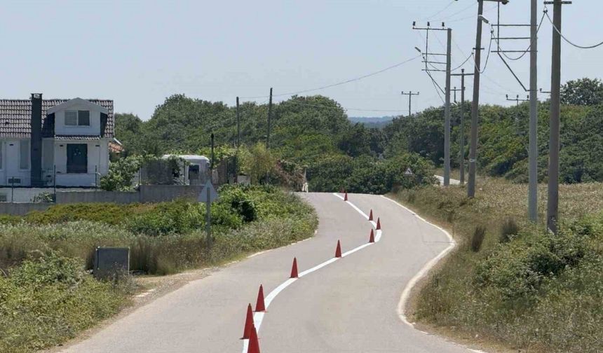 Yol çizgileriyle ulaşım güvenli hale getiriliyor