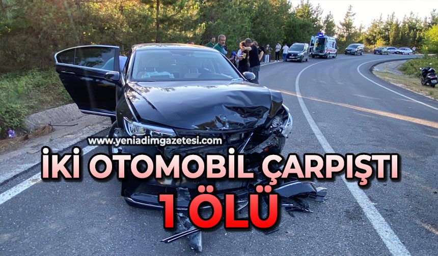 İki otomobil çarpıştı: 1 ölü