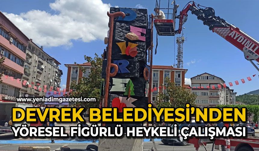 Devrek Belediyesi’nden yöresel figürlü heykeli çalışması