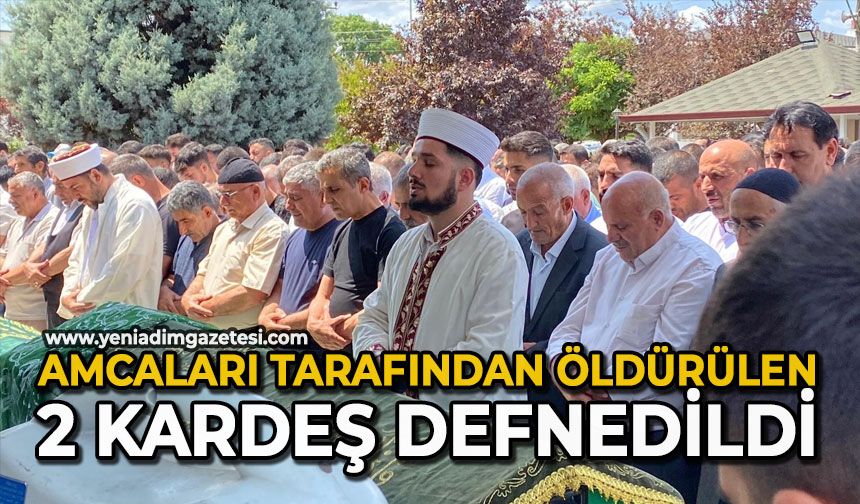 Amcaları tarafından öldürülen 2 kardeş defnedildi