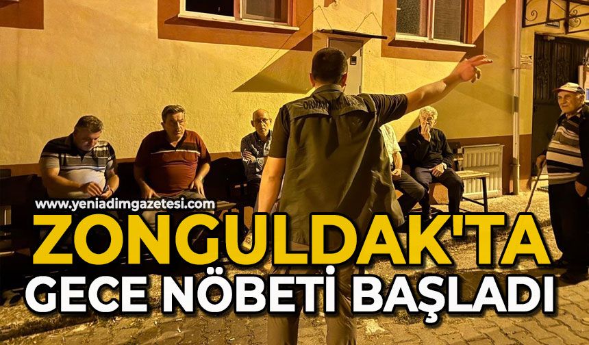Zonguldak'ta gece nöbeti başladı