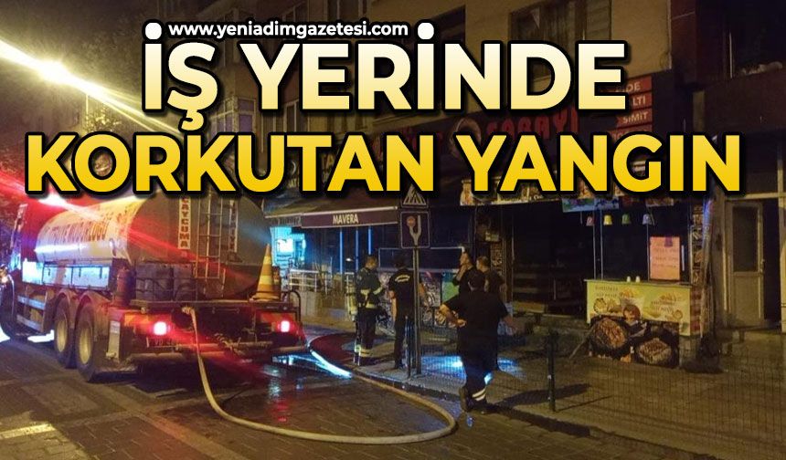 İşyerinde çıkan yangın korkuttu
