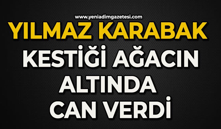 Yılmaz Karabak kestiği ağacın altında can verdi