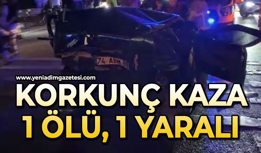 Korkunç kaza: 1 ölü, 1 yaralı