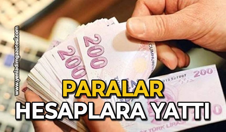 Paralar hesaplara yattı