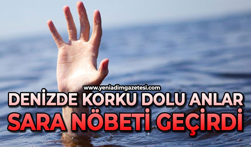 Denizde sara nöbeti geçirdi