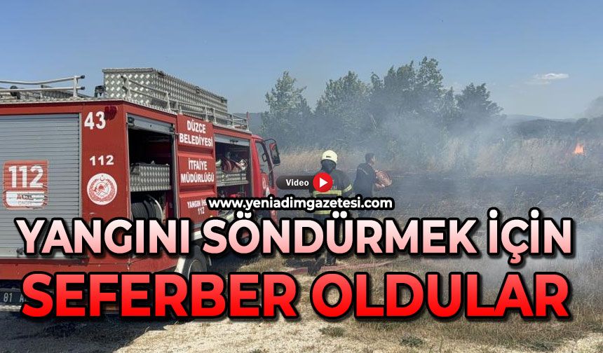 Yangını söndürmek için seferber oldular