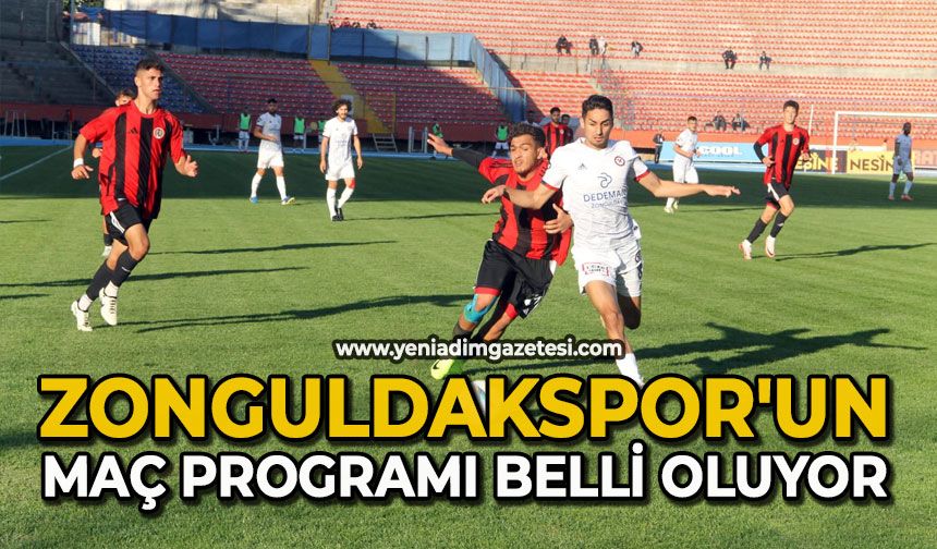 Zonguldakspor'un maç programı belli oluyor
