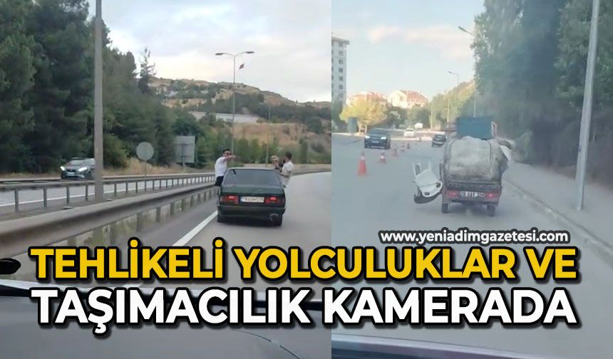 Tehlikeli yolculuklar ve taşımacılık kamerada