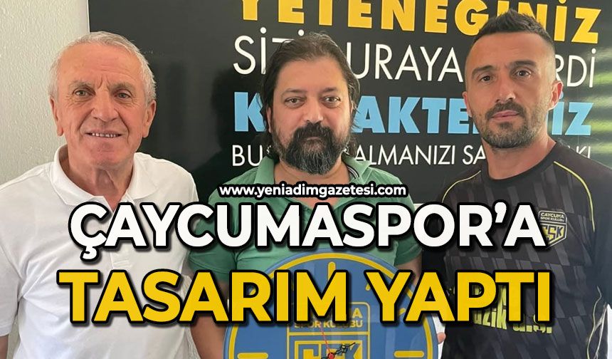 Çaycumaspor'a tasarım yaptı