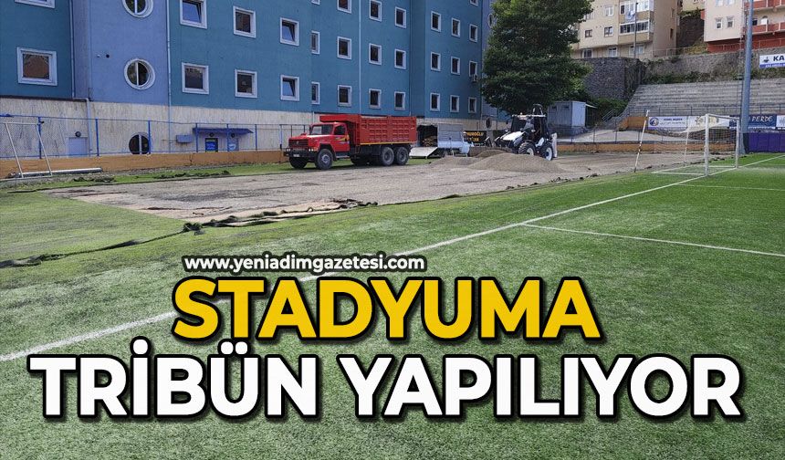 Stadyuma tribün yapılıyor