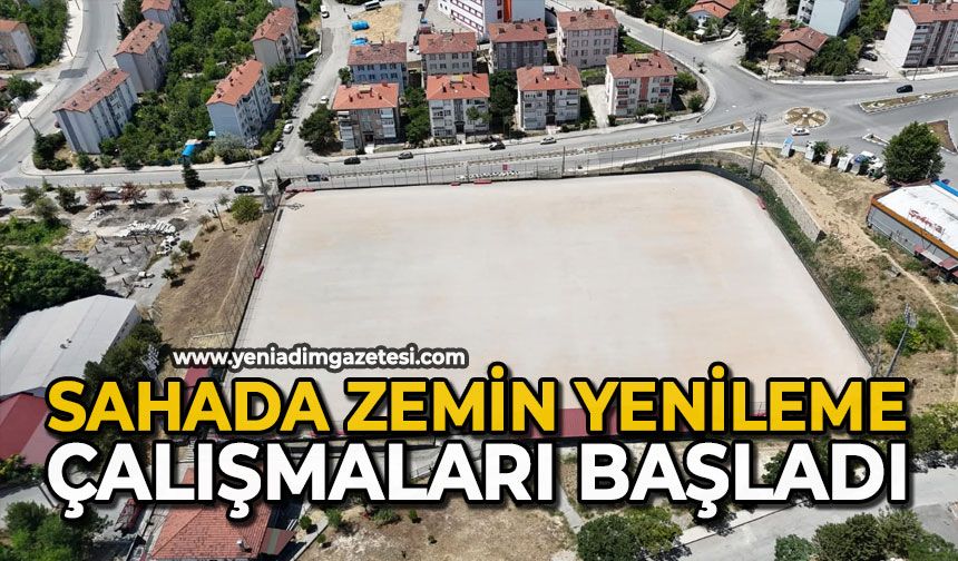 Sahada zemin yenileme çalışmaları başladı