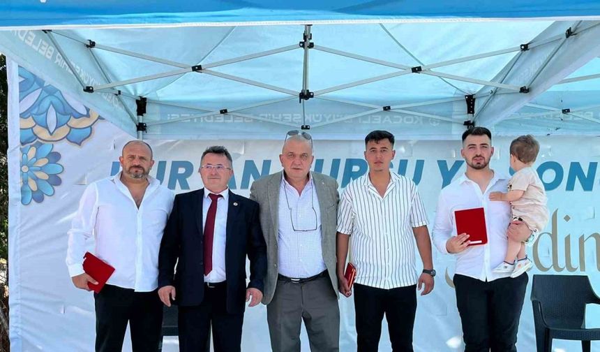 Kur’an kursunu bitiren öğrencilere bisiklet sürprizi