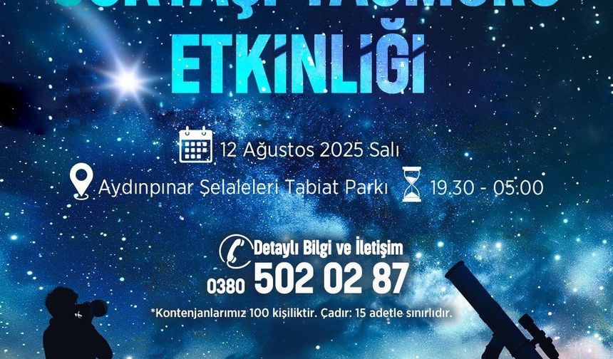 Meteor yağmuruna özel etkinlik