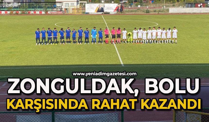 Zonguldak Bolu karşısında rahat kazandı