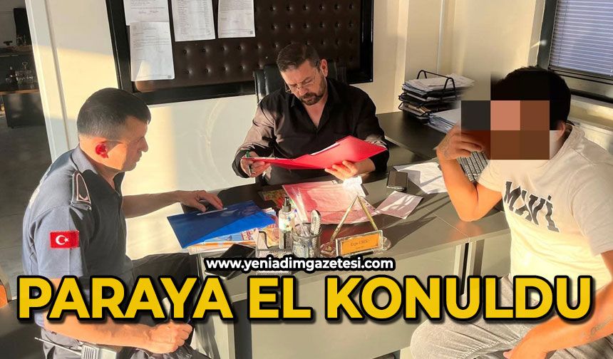 Şüphelinin üzerinden çıkan paraya el konuldu