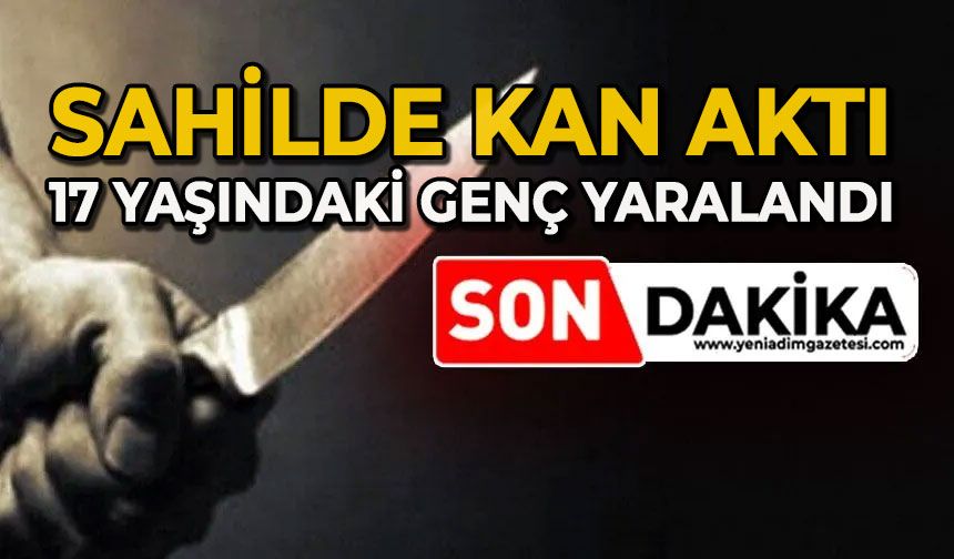 Sahilde kan aktı: 17 yaşındaki genç yaralandı