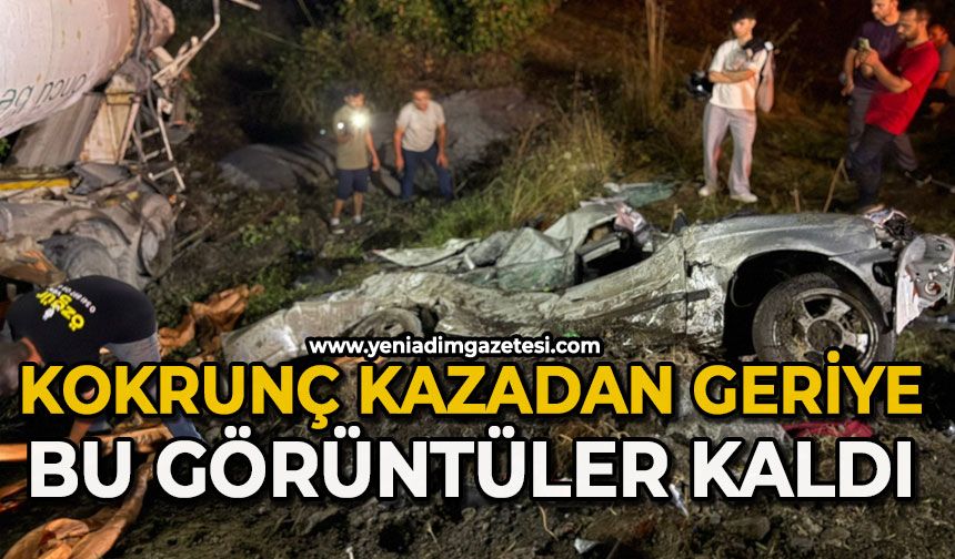 Korkunç kazada geriye bu görüntüler kaldı