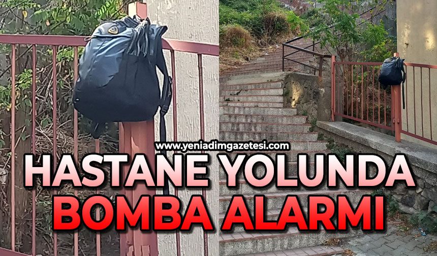 Zonguldak’ta hastane yolunda bomba alarmı