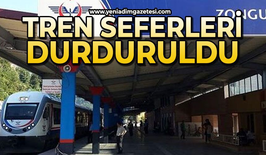 Zonguldak'ta tren seferleri durdu!