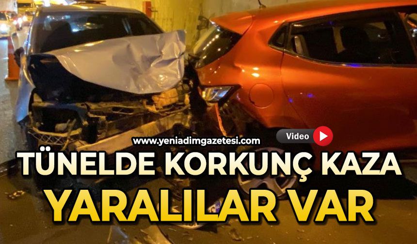 Tünelde korkunç kaza: Yaralılar var