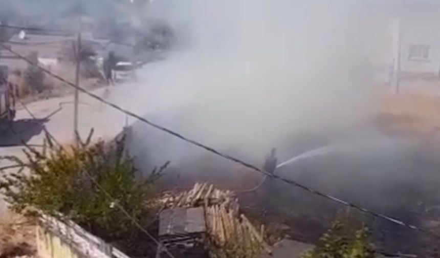 Otluk alanda korkutan yangın